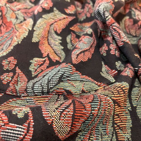 Vintage Floral Tapestry Dress & Bonnet Girls 6 Jacquard Fall Holiday Cottagecore - Picture 9 of 11